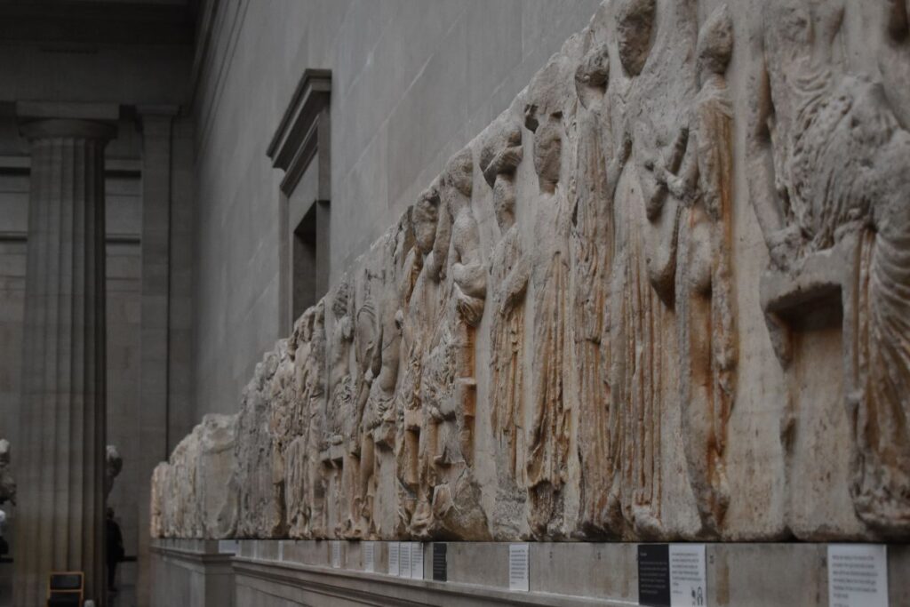 Free things to do in London 3 Greek statues British museum 3